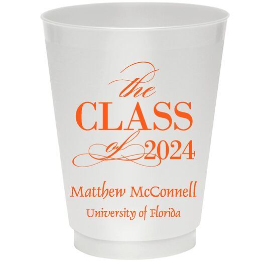 Classic Class of Graduation Colored Shatterproof Cups
